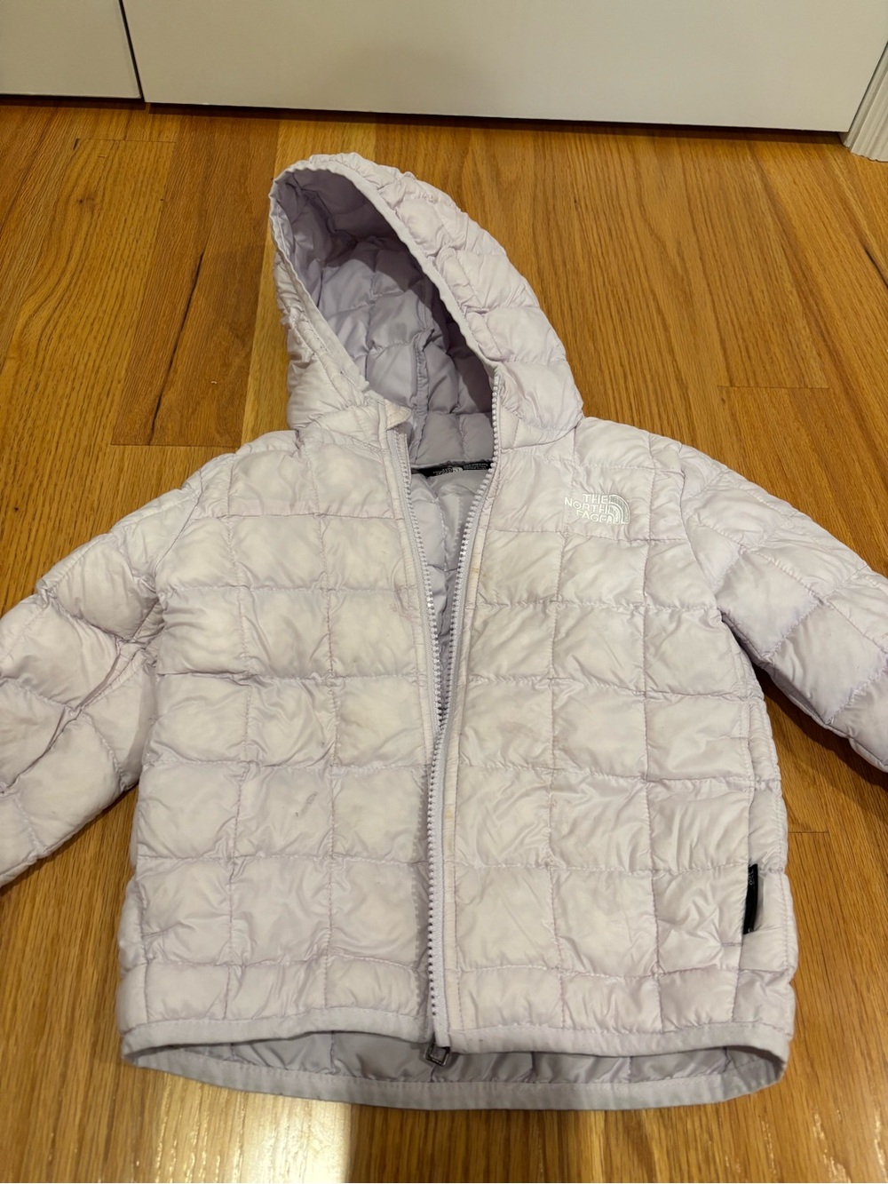 The North Face Lavender Quilted Hooded Puffer Jacket